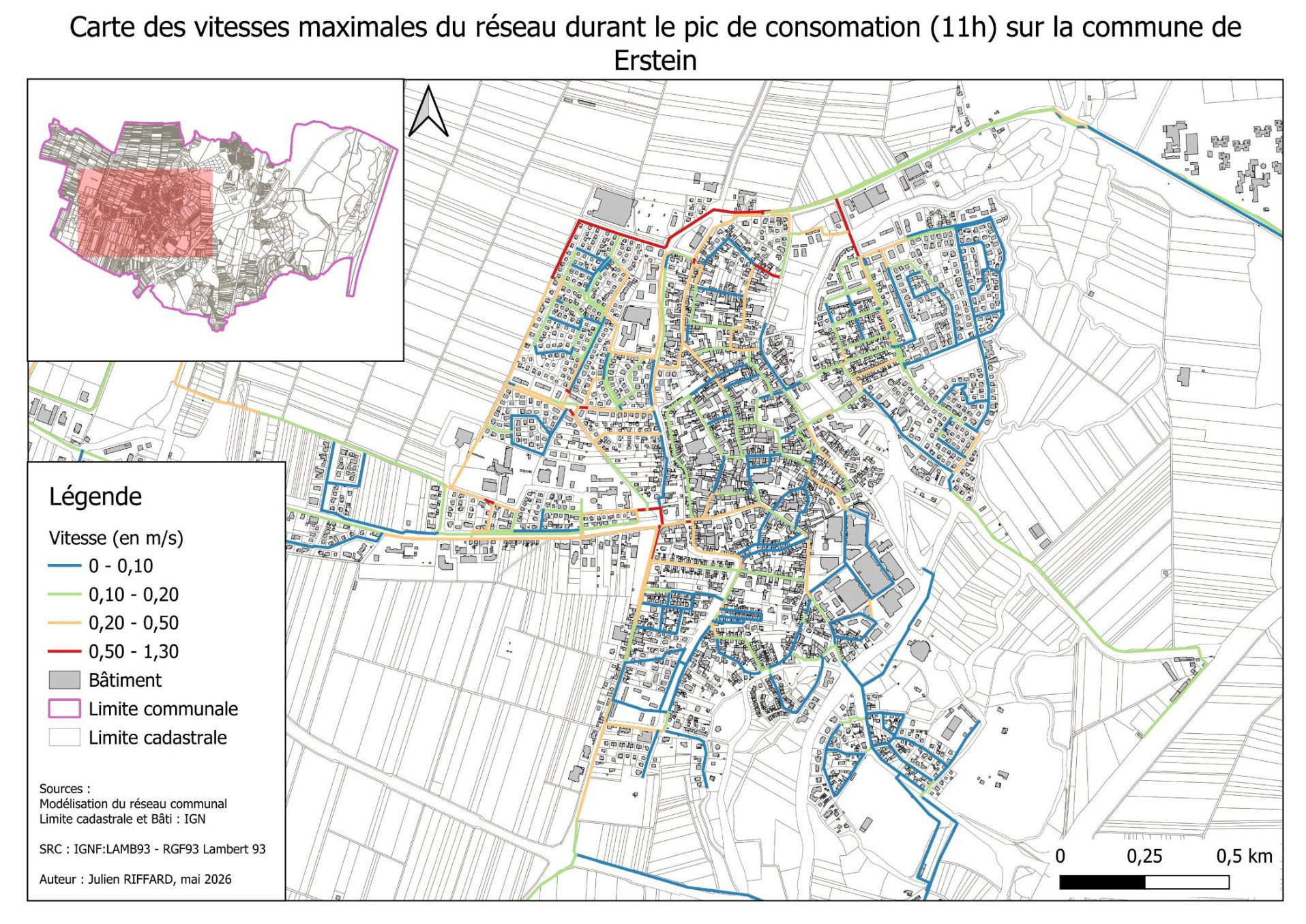 Vitesses maximales du réseau - secteur centre