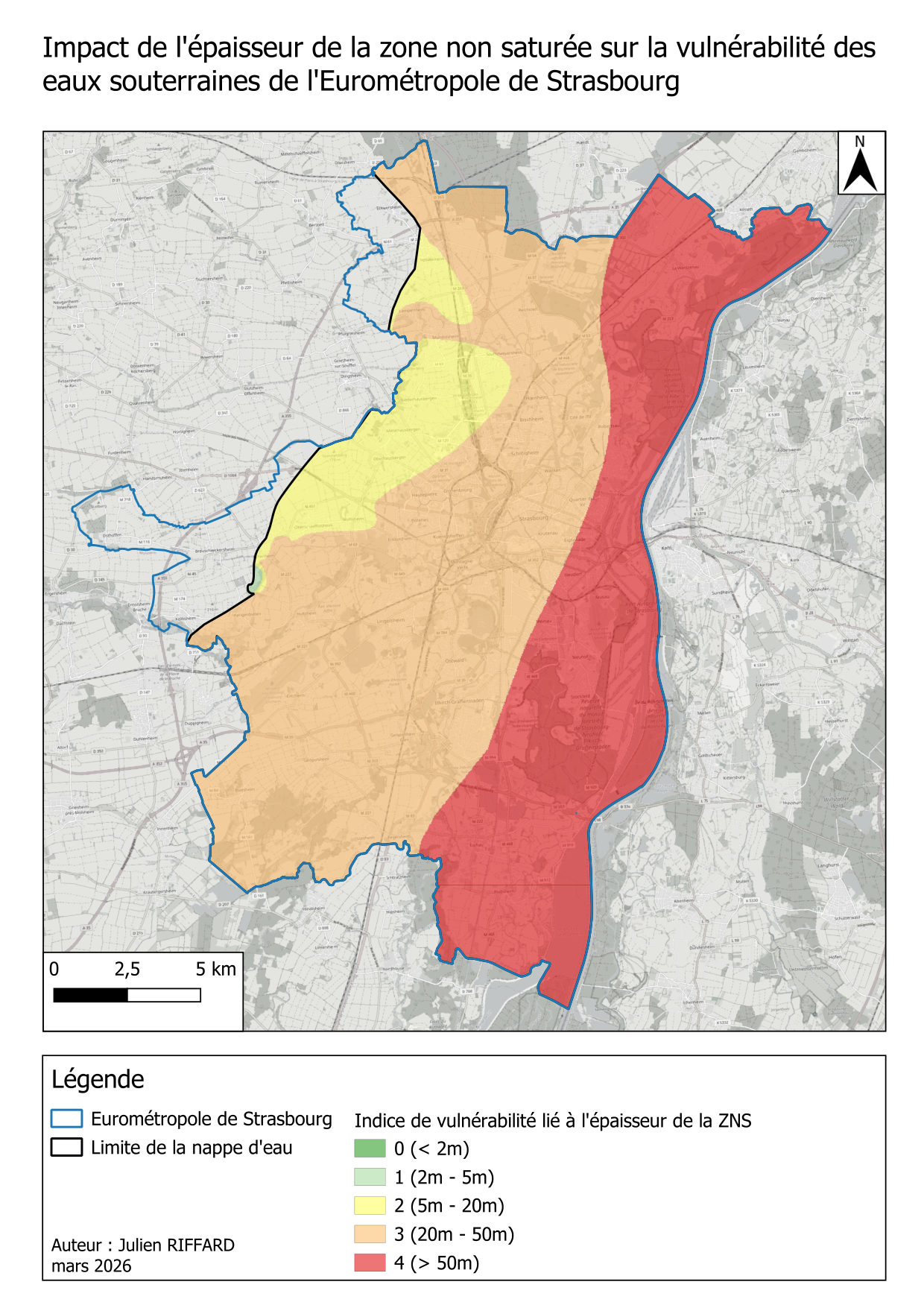 Impact de l'épaisseur de la zone non saturée