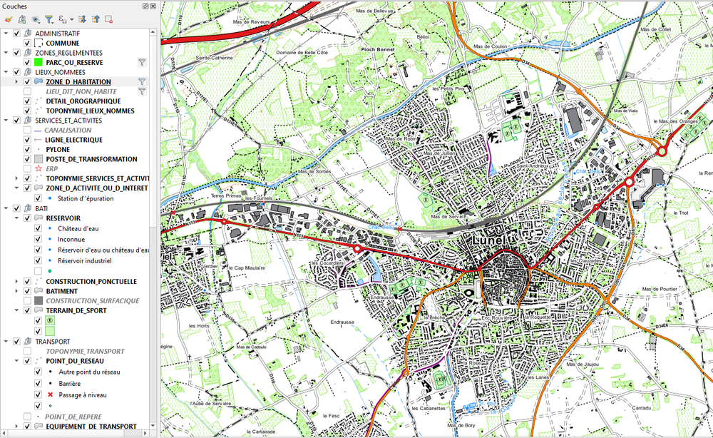 Carte topographique BD TOPO